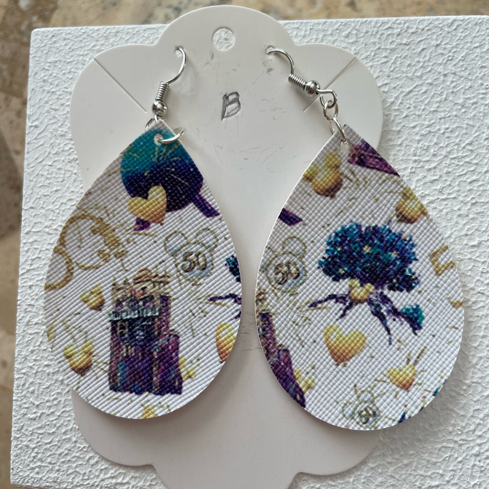 Disney leather beacon earrings
